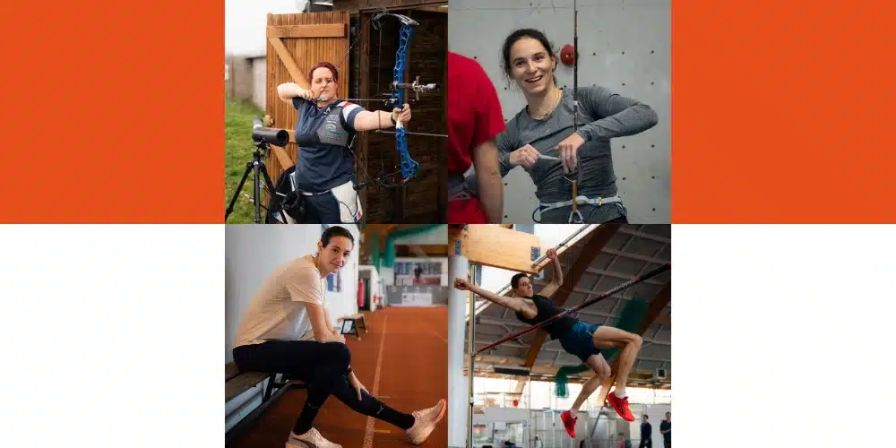 Photos de quatres athlètes pour les jeux olympiques