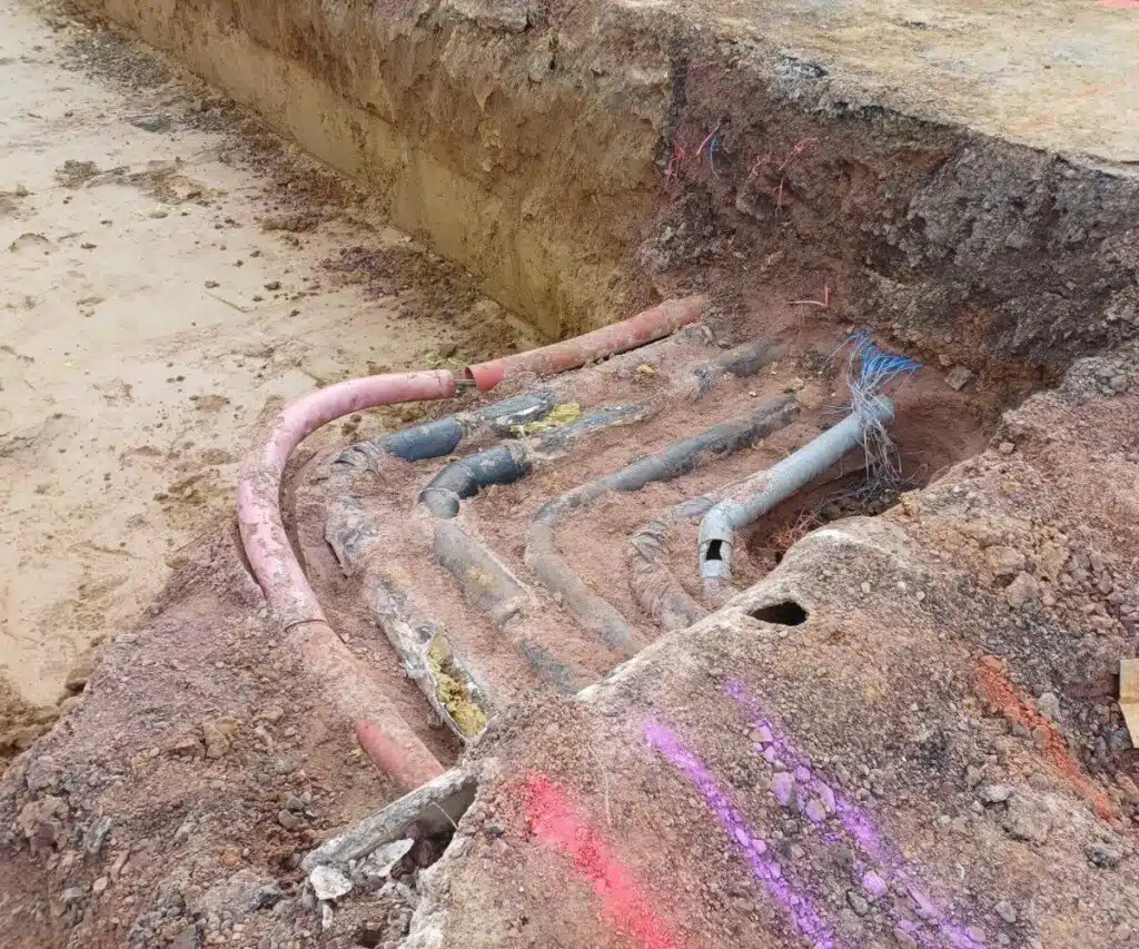 Vue des canalisation, détection de réseaux